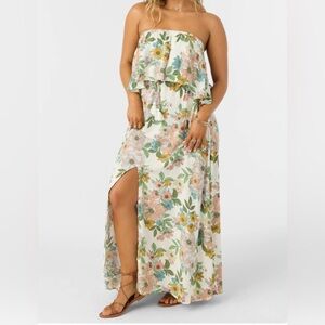 O’NEILL Floral Strapless Maxi Dress